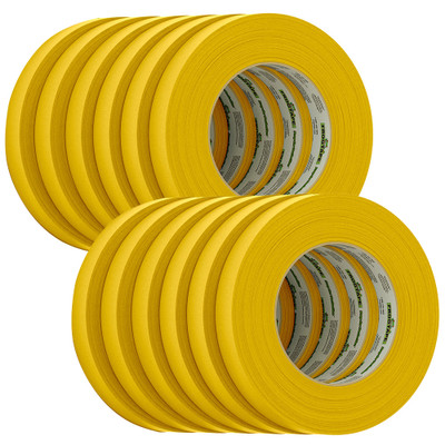 FrogTape CP 225 Medium-High Adhesion Masking Tape - 18MM x 55M x 12-Pack - Gold - Rated f\/225F [105545]