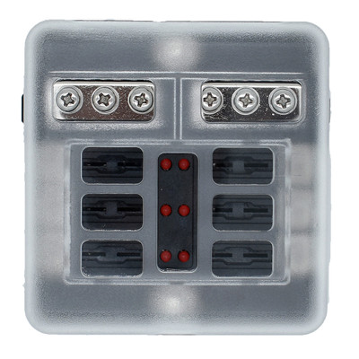 Bluewater 6 Position Fuse Block w\/LEDs [3200-0001-006]