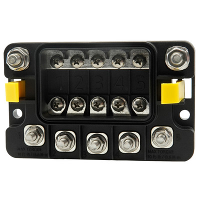 Egis MIDI 5 Circuit Fuse Block w\/Sealed Cover - M8 Inputs - M6 Outputs [3906]
