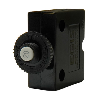Egis 20A Push Button Panel Mount Circuit Breaker - Spade Terminal [4711-20]