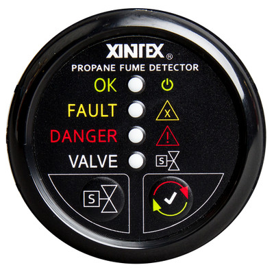 Fireboy-Xintex Propane Fume Detector w\/Automatic Shut-Off  Plastic Sensor - No Solenoid Valve - Black Bezel Display [P-1BNV-R]