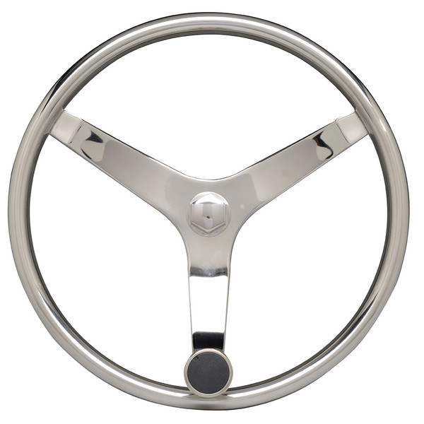 Uflex - V46 - 13.5" Stainless Steel Steering Wheel w\/Speed Knob - No Wheel Nut [V46]