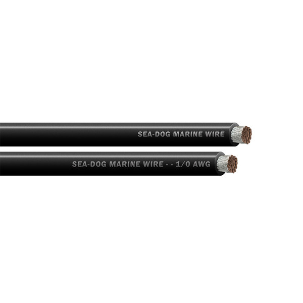 Sea-Dog 1\/0 AWG Black Battery Cable - 25' [8011010]