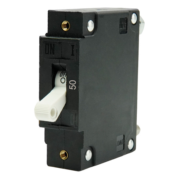 Egis C Series White Toggle Panel Mount Circuit Breaker - Single Pole 50A [3501-050]