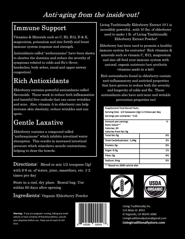 Organic Elderberry Extract Powder 101