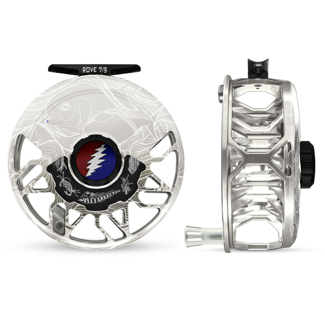 Rove 7/9 Reel Platinum w/ Grateful Dead Bolt, Larko Permit and