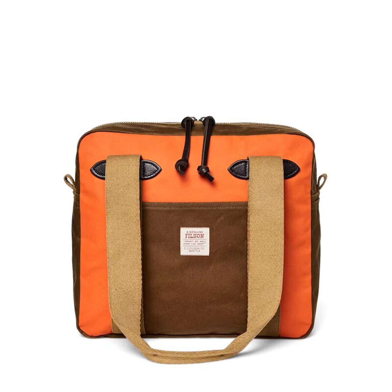 しろまる 美品 FILSON GARMENT Tin Cloth Tote Bag With Zipper61767 - Gordy & Sons Outfitters