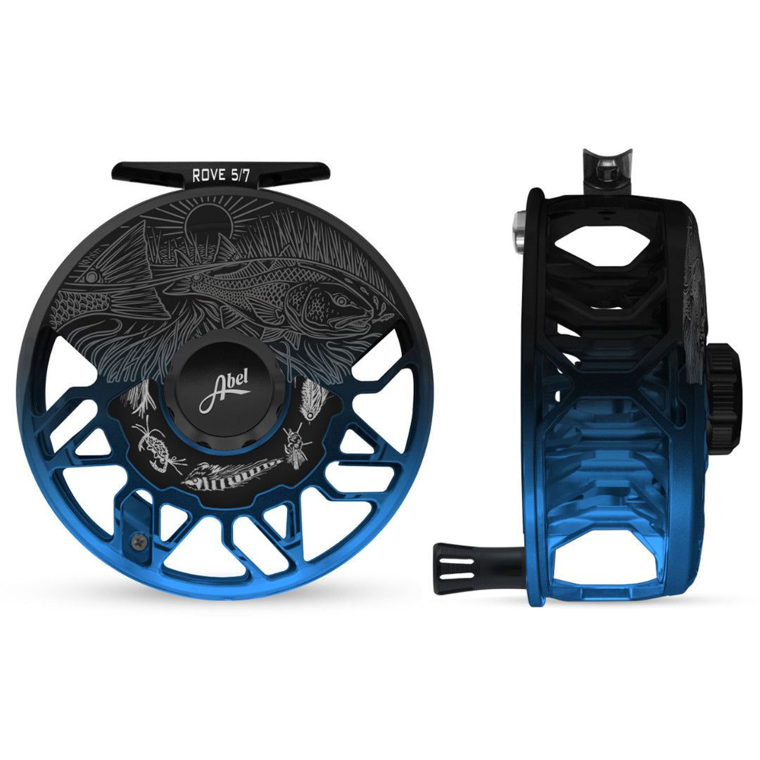 23Y-SB-5-4  RORU Rove 5/7 Black Blue Fade w/ Underwood Redfish and Black