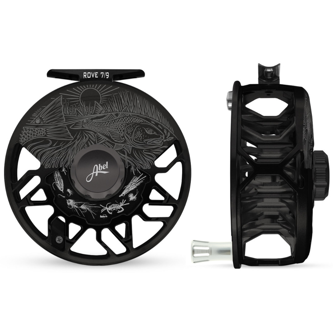 Rove 7/9 Reel Satin Black Reel w/ Underwood Redfish and Platinum