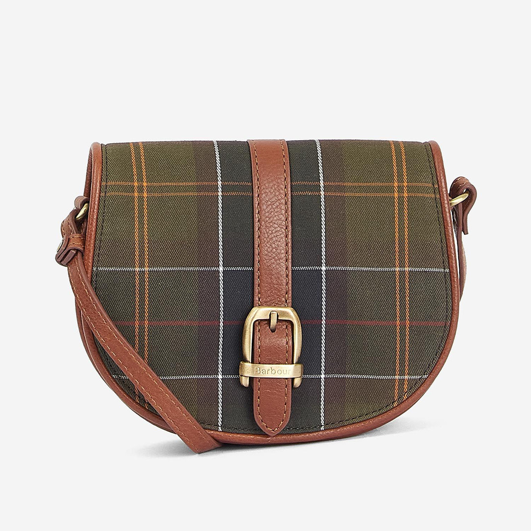 Barbour Katrine Tartan and Leather Saddle Bag62916 - Gordy & Sons