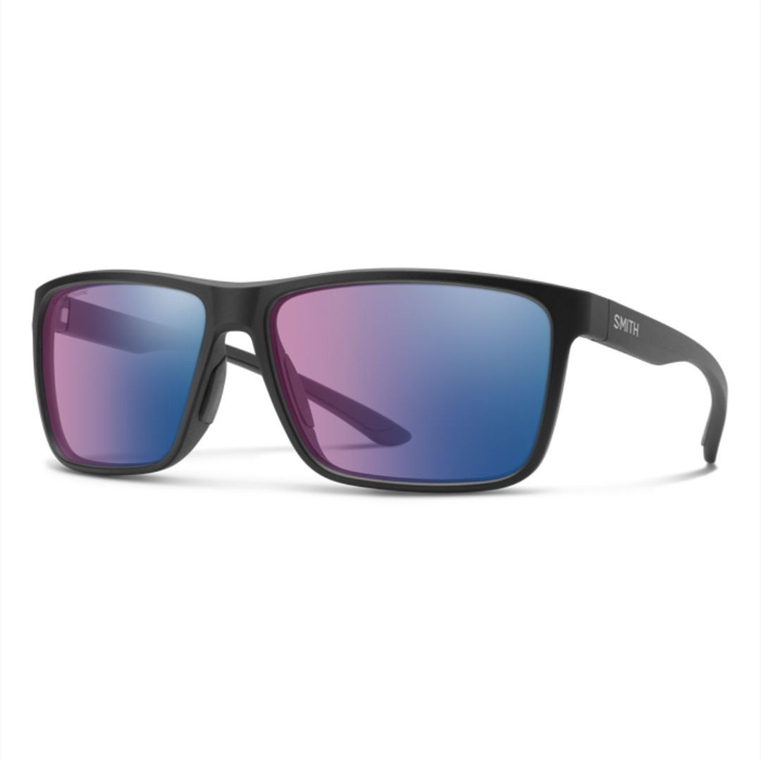 Riptide Matte Black / ChromaPop Glass Polarchromic Rose Blue