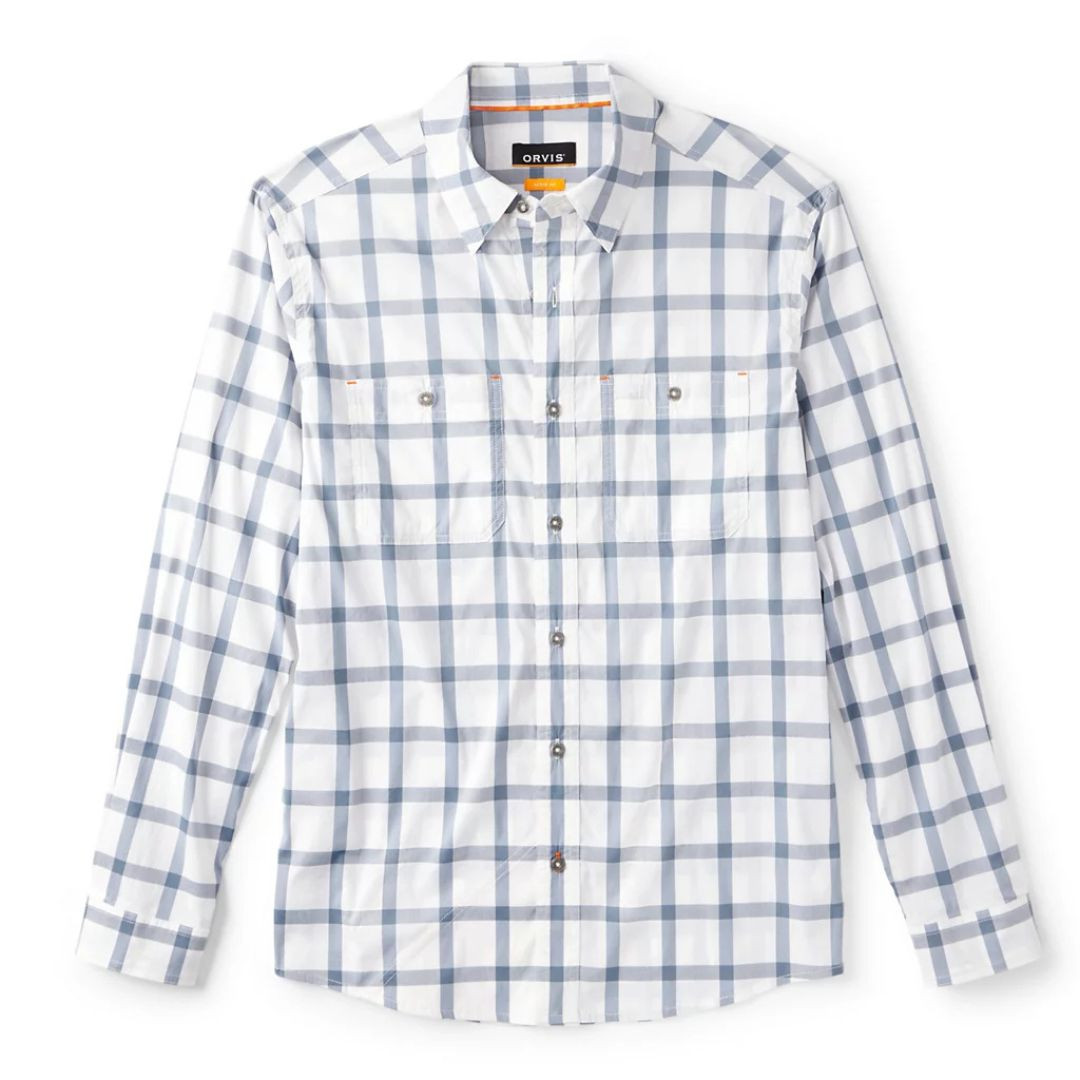orvis dress shirts Men’s River Guide Open-Air Long-Sleeve Shirt | Navy/Carbon | Size Medium | Recycled Materials/Polyester/Nylon main image 1