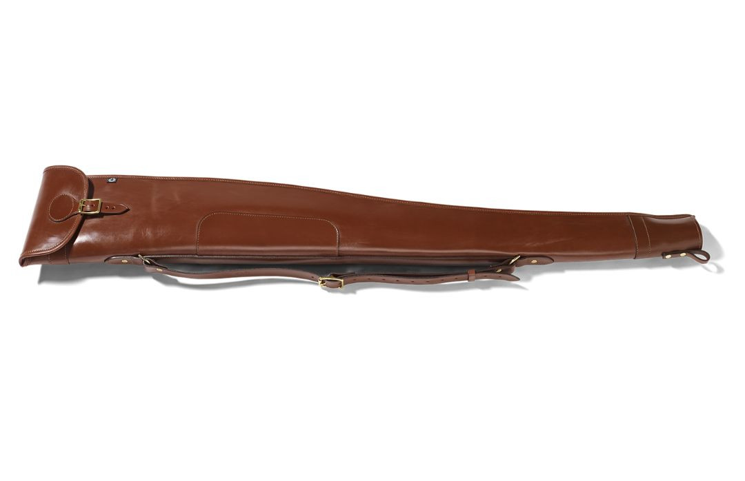 Croots Malton Bridle Leather Gun Slip with Flap and Zip - Gordy