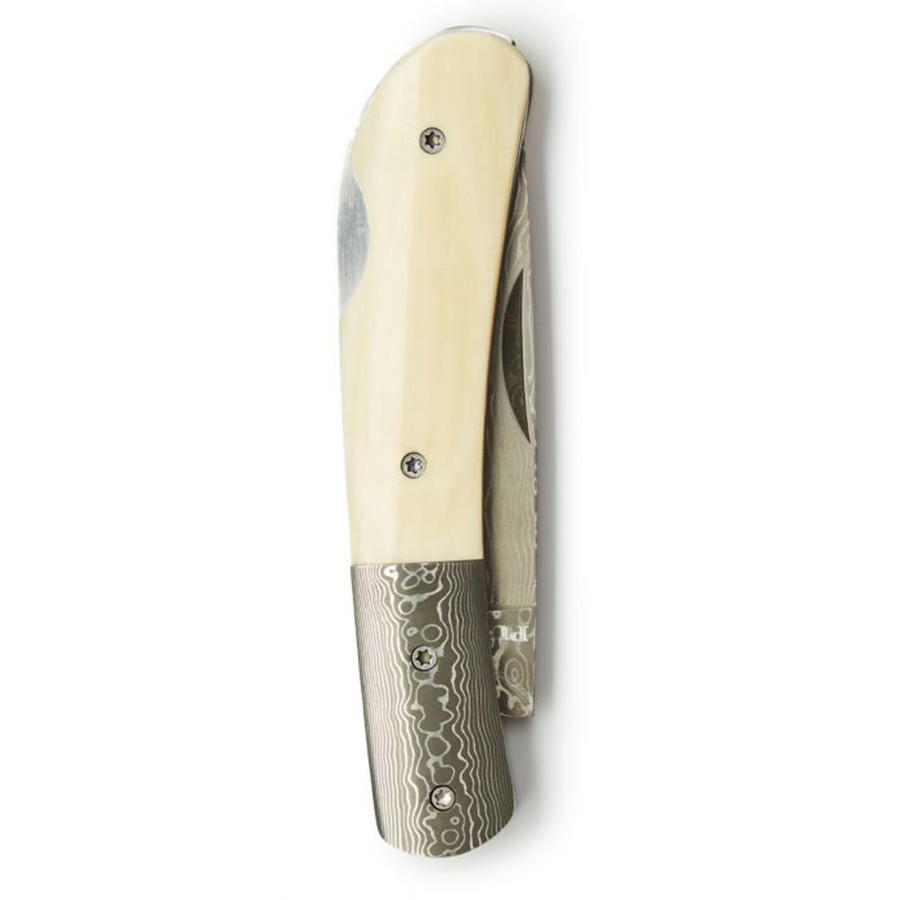 Mammoth Folding Damascus Knife40558 - Gordy & Sons Outfitters