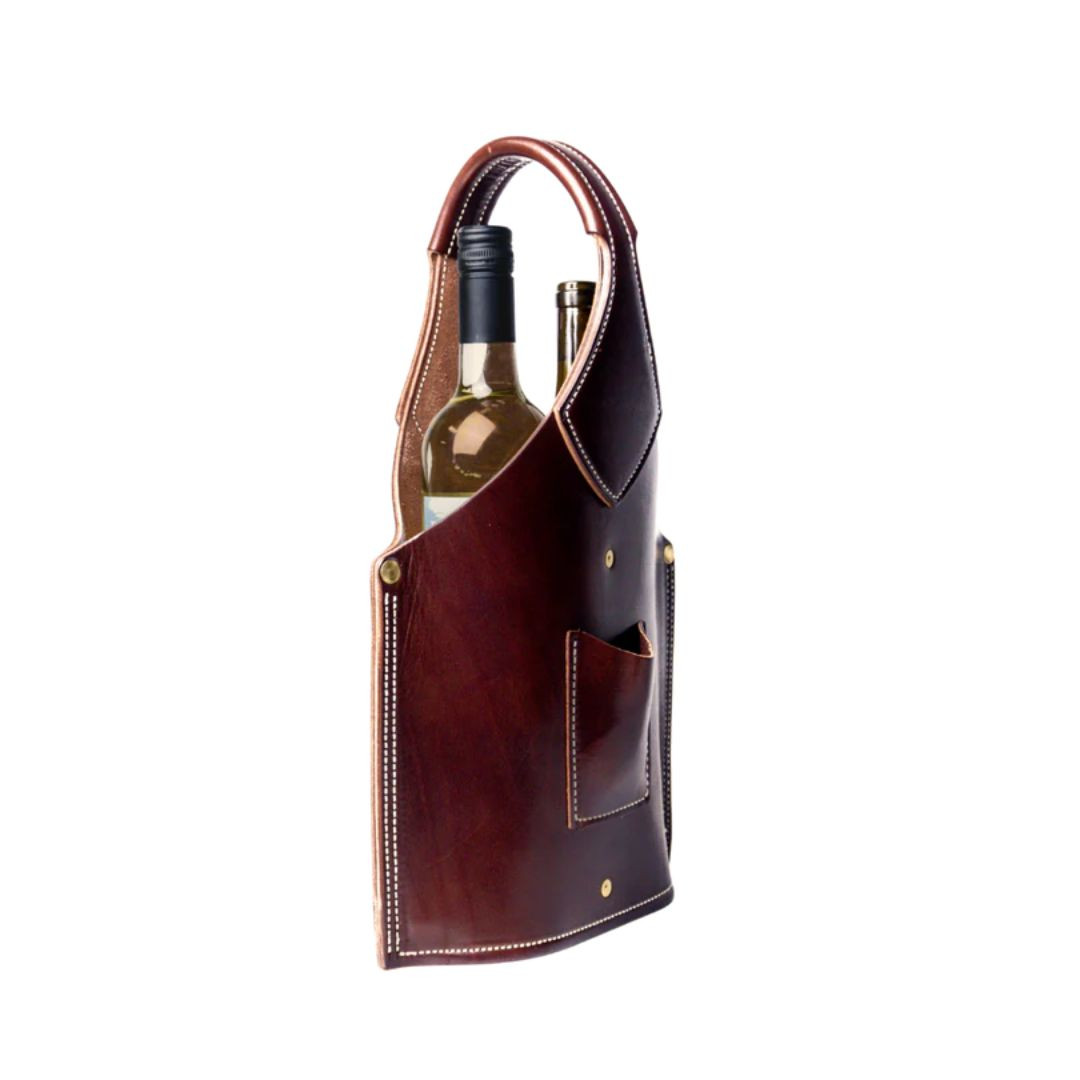 Kingfisher Leatherworks Double Barrel Bottle Tote56398 - Gordy