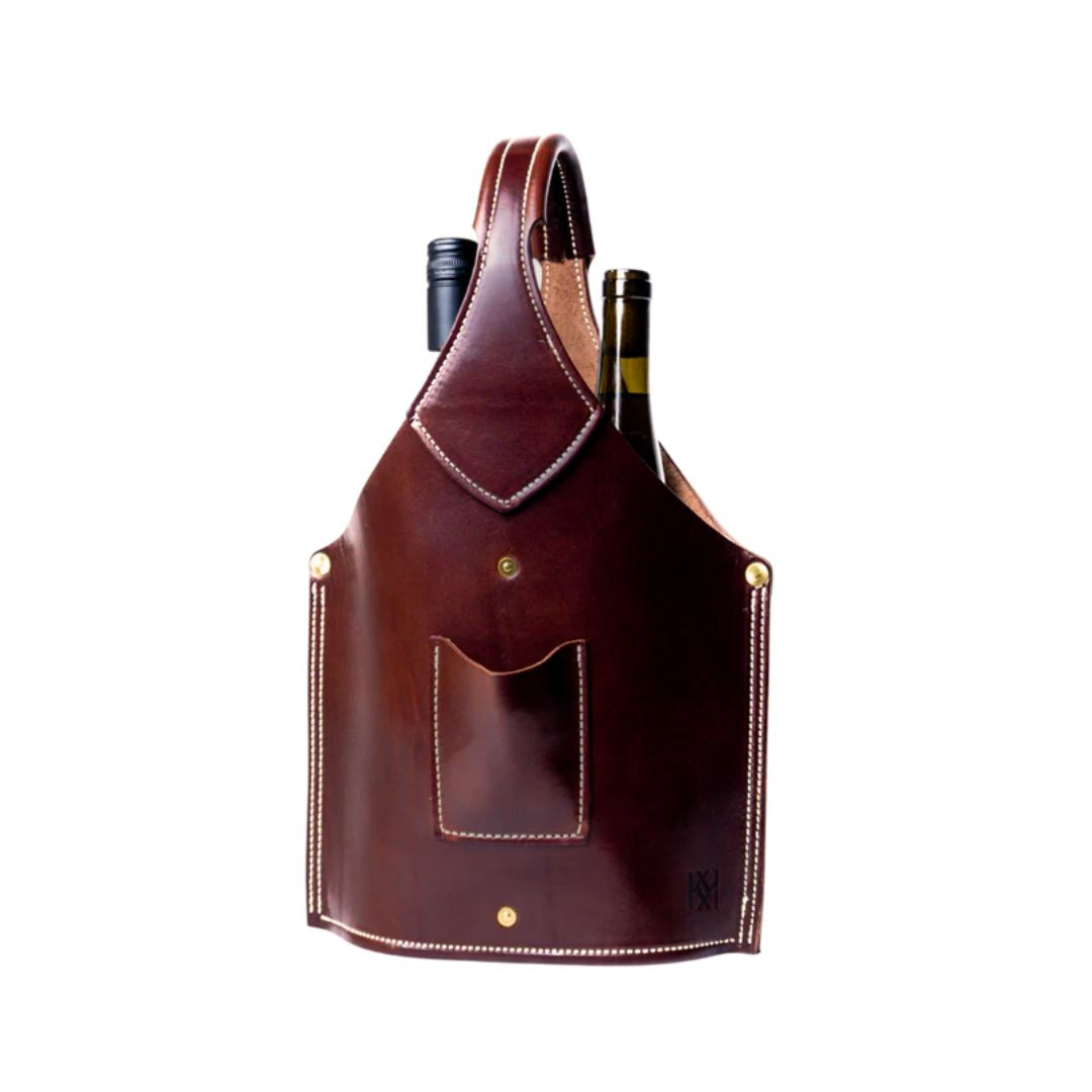 cavendish カントリーカントリー雑貨　made in USA Kingfisher Leatherworks Double Barrel Bottle Tote56398 - Gordy