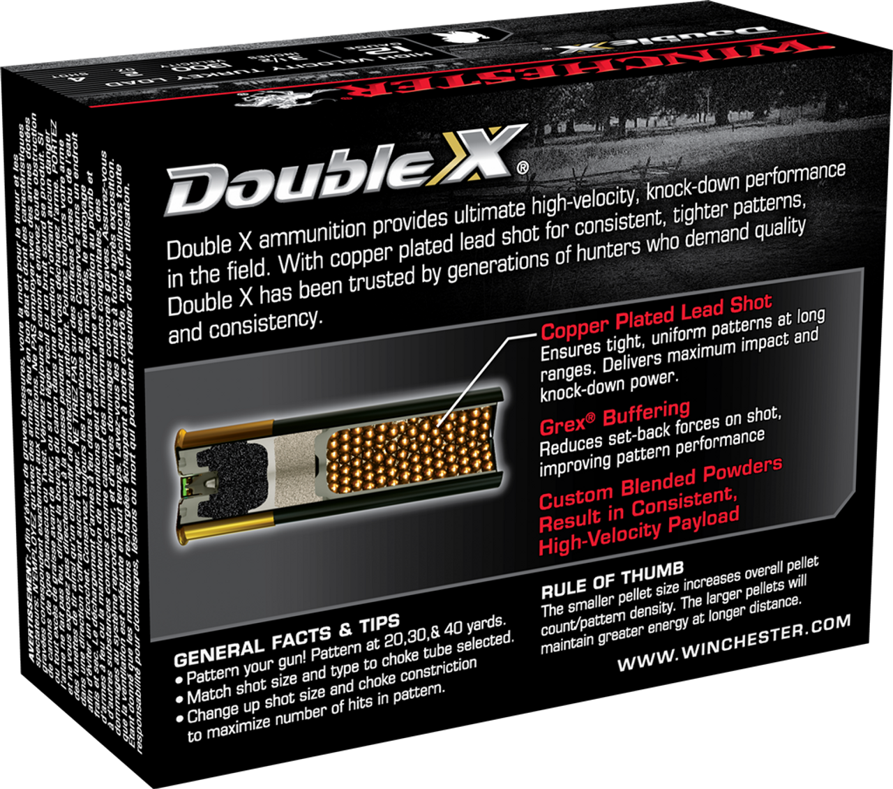 Winchester Double X Turkey Ammunition - 12 Gauge - 3 1/2 - #6 Lead Shot -  10 Rounds