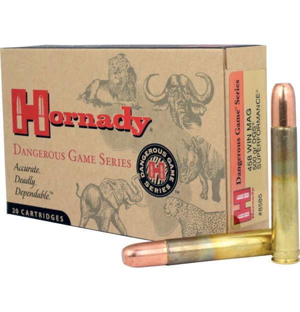 Hornady 458 Win Mag 500gr Dangerous Game Superformance Solid