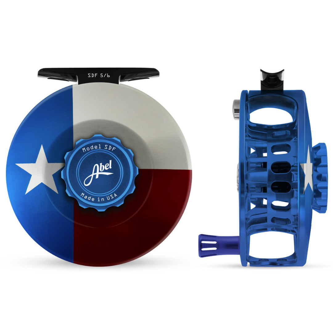 Abel SDF 5/6 Texas Flag Reel w/ Blue Handle59348 - Gordy & Sons
