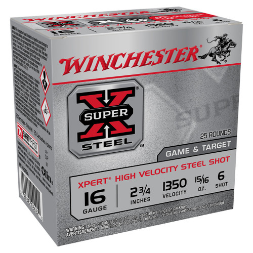 Winchester Super-X 16ga 2 3/4" 15/16oz #6 HV Steel WE16GT6A61489