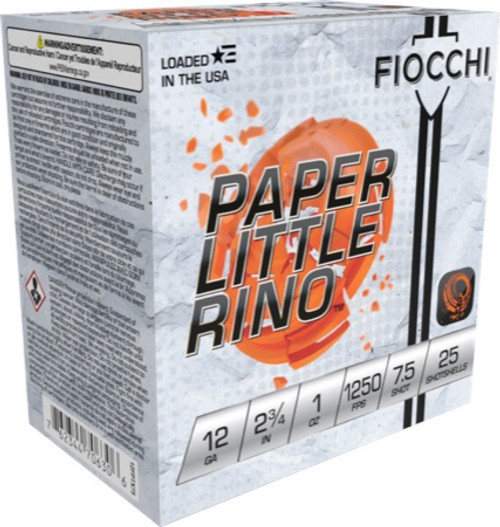 Fiocchi Paper 12ga 2-3/4" 1oz #7.5 Shot 12FPTX7535302