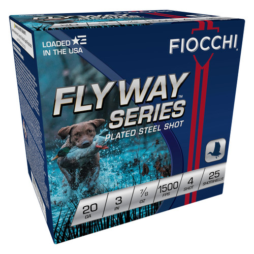 Fiocchi Flyway Series 20ga 3" 7/8oz #4 Steel Shot 203ST440919