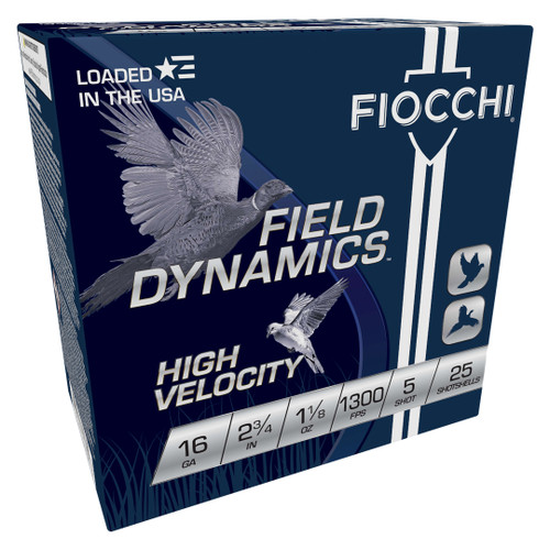 Fiocchi High Velocity 16ga 2 3/4" 1 1/8oz #5 Shot 16HV