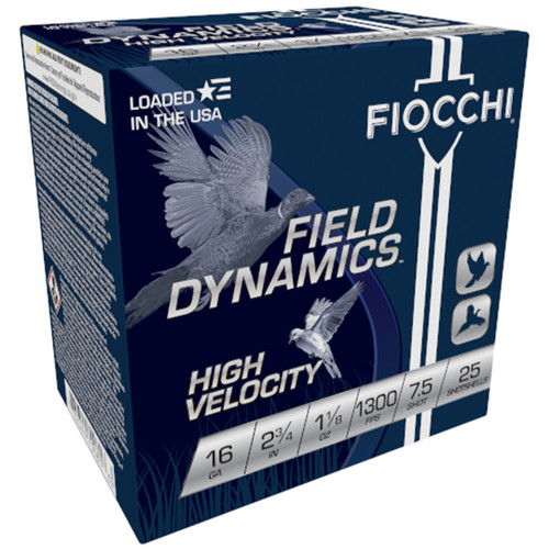 Fiocchi High Velocity 16ga 2 3/4" 1 1/8oz #7.5 Shot 16HV7539279