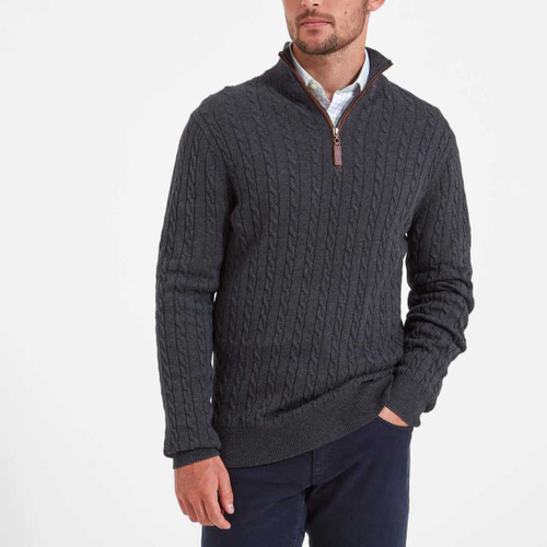 Cotton Cashmere Cable 1/4 Zip61573