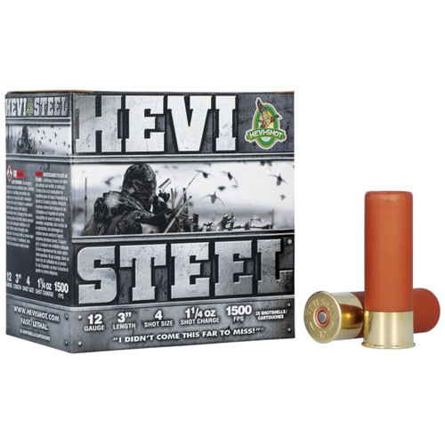 Hevi Steel 12ga 3" 1 1/4oz #4 Shot HS6000462569