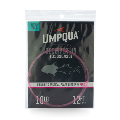 Umpqua Tactical Flats Leader Pink 16lb 12ft63415