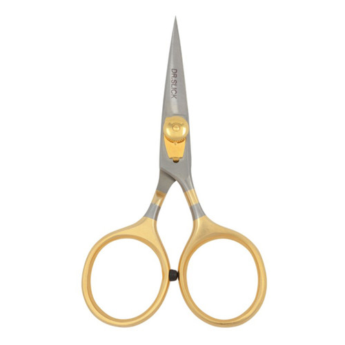 Dr. Slick 4 1/2" Gold Loop Straight Adjustable Razor Scissors63618