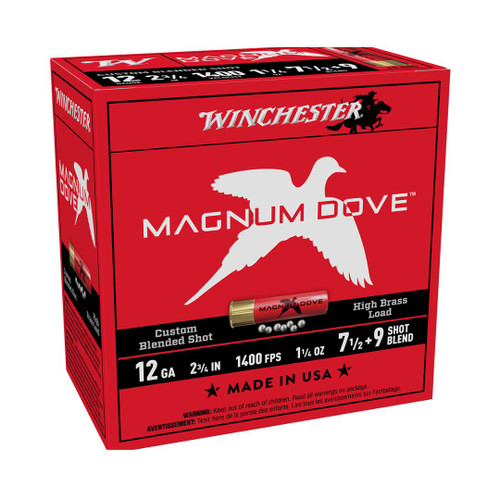 Winchester Magnum Dove 12ga 1 1/4oz #7.5 / #9 Blended Shot MD127964541