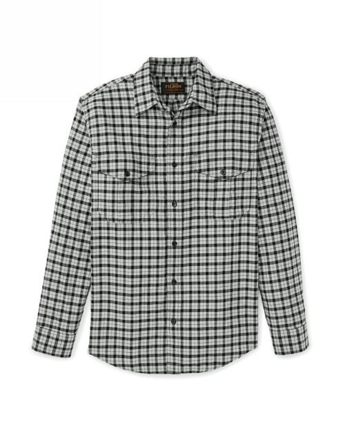 Filson Light Weight Alaskan Guide Shirt in Light Charcoal Plaid