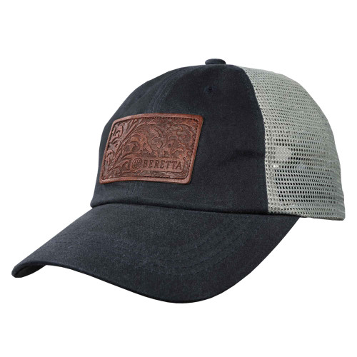 Beretta Waxed Cotton Engraved Patch Trucker Hat40131