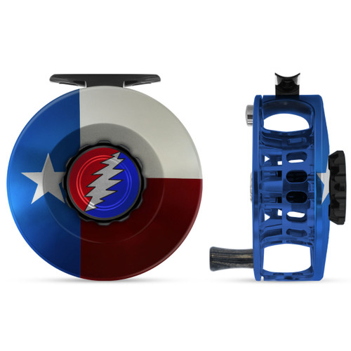 SDS 9/10 Blue III Ported Reel w/Grateful Dead Drag Knob and Black