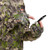 Model demonstrating use of Sitka Fanatic Gloves with a smartphone.