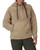 Model wearing a Simms Women's Coldweather Fleece in Stone, torso detail