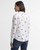 Model wearing a Barbour Women's Brambles Shirt with Multi-dog Print, rear view