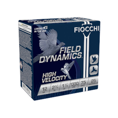 Fiocchi High Velocity 12ga 2 3/4" 1 1/4oz #7.5 Shot 12HV75