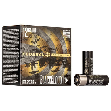 Federal Black Cloud FS Steel 12 Gauge 3 Inch 1450 FPS 1.25 Ounce 2 Shot 25 Box