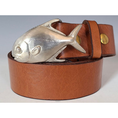 Pre-owned Bass Fish German Silver Belt Buckle