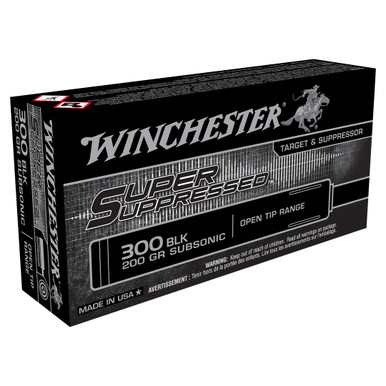Winchester 300 Blackout 200gr Super Suppressed Open Tip Subsonic