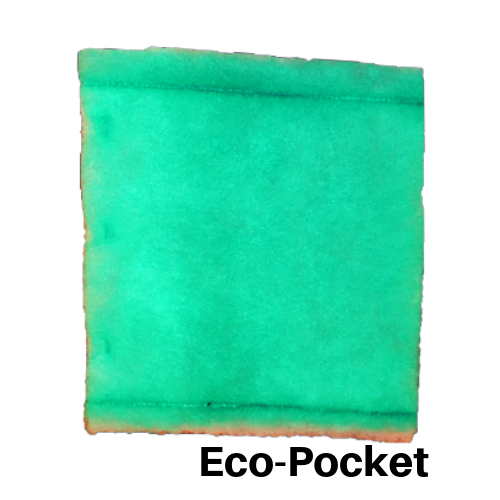 Single Eco-Pocket - The Eco-Pocket is the Green Screen in a different format for those that need a little flexible filter for installation.  They need to have 1 Innerwire that is reusable for each of your Eco-Pocket filters to install. The Eco-Pocket has 4 zones with 2 layers of Tackifier.  It is like a pillow case that is open in the center. The Anti-Microbial inhibits mold mildew and fungus from growing and recirculating.