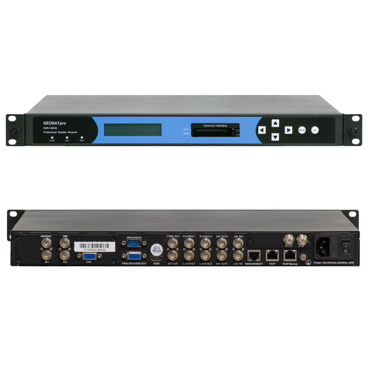 COMMERCIAL RECEIVER DECODER - GEOSATpro DSR180ASI 708CC RACK MOUNT