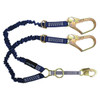 FallTech 4½' to 6' ElasTech Energy Absorbing Lanyard, Double-leg with SRL and Rescue D-rings