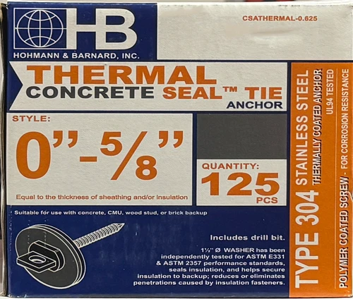 H&B Thermal Concrete 2-Seal Anchor Tie - Box of 125