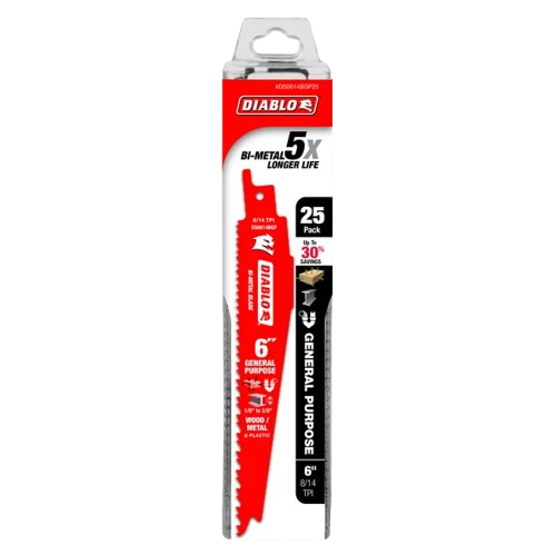 Diablo 8/14TPI Bi-Metal Reciprocating General Purpose Saw Blade