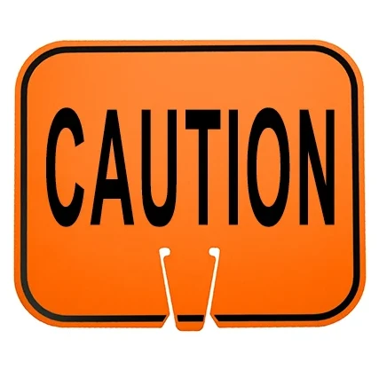 Traffic Cone Signs - 12¾" x 10½"