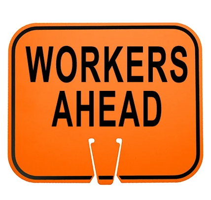 Traffic Cone Signs - 12¾" x 10½"